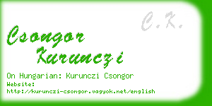 csongor kurunczi business card